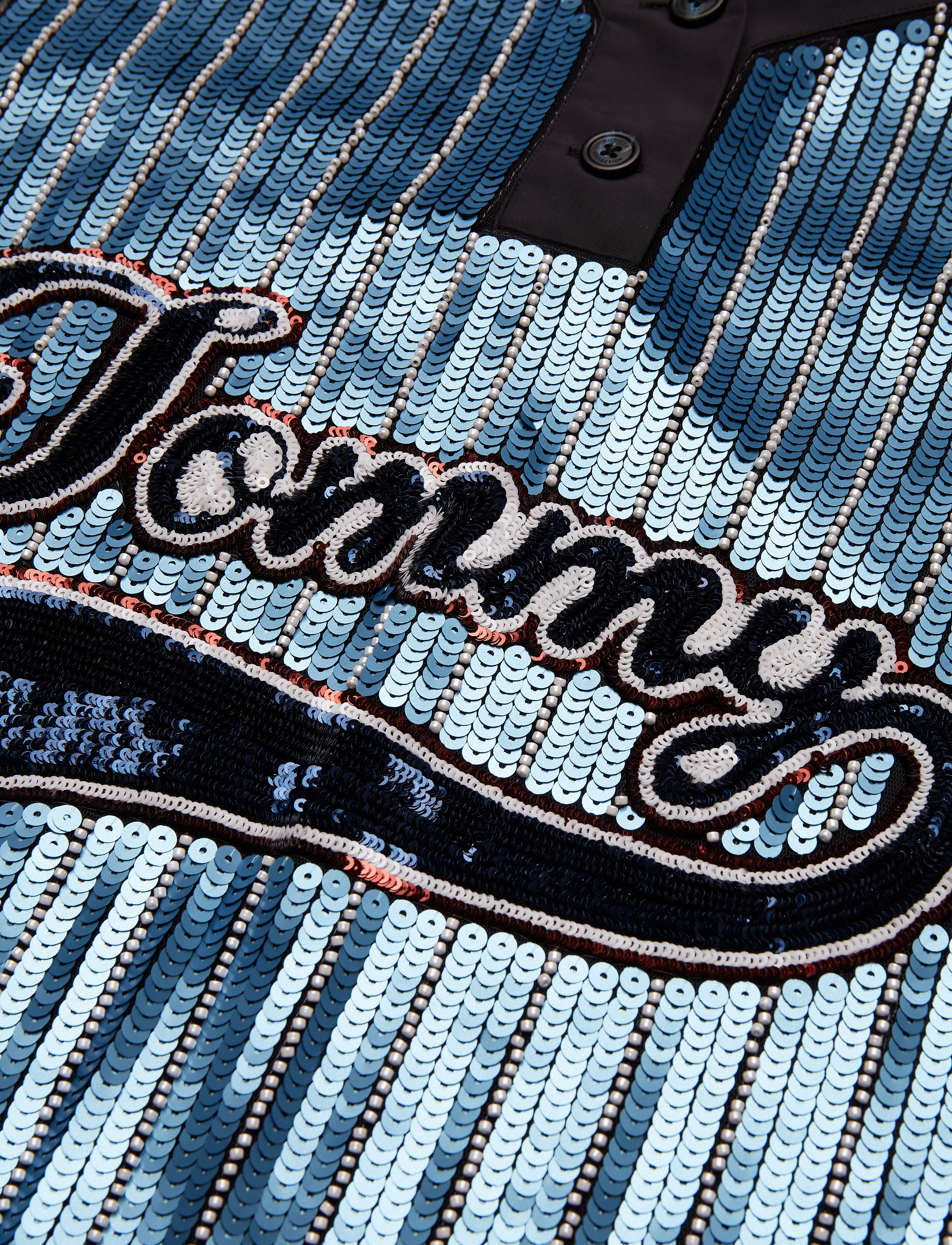 Tommy Hilfiger - SEQUINED BASEBALL SHIRT DRESS SS - forever blue / multi - 2