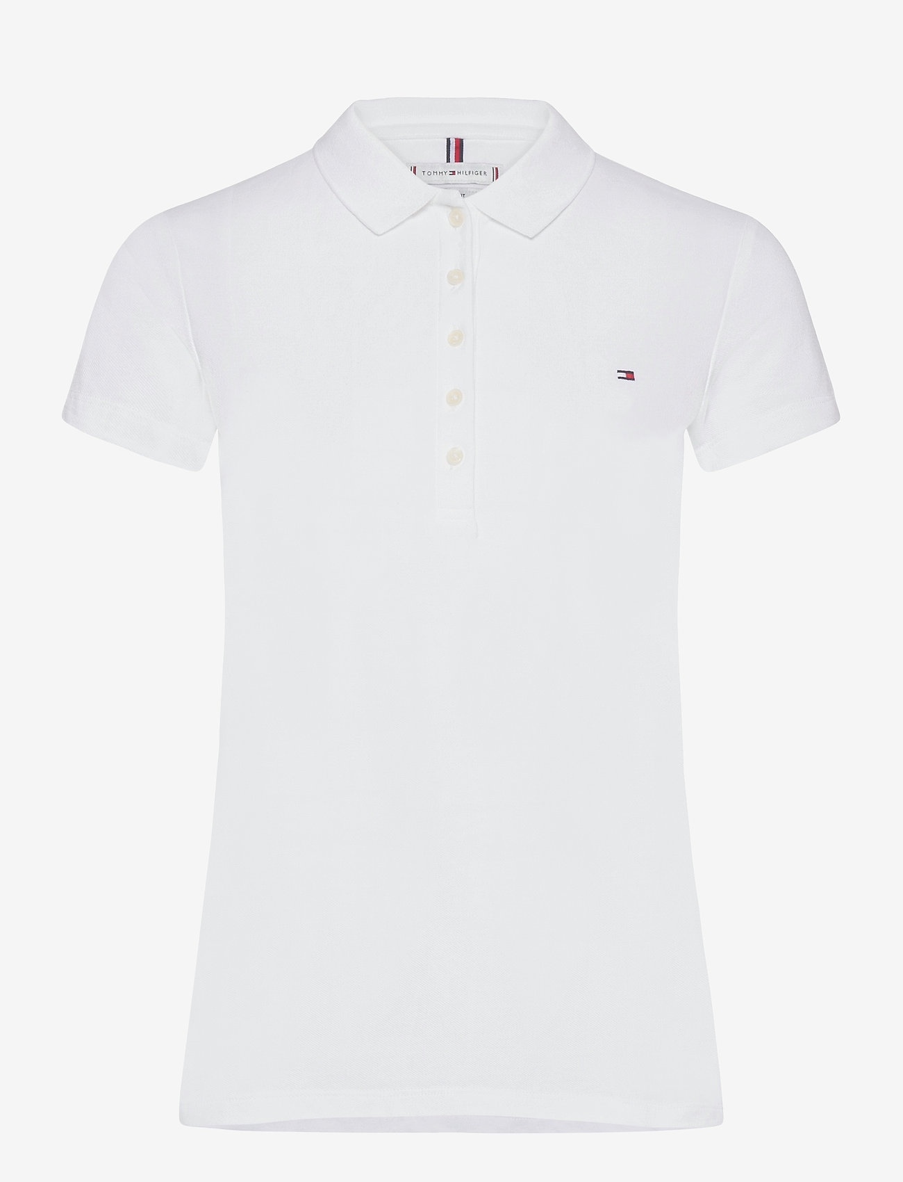 Tommy Hilfiger - HERITAGE SHORT SLEEVE SLIM POLO - pikeepaidat - classic white - 0