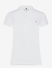 Tommy Hilfiger - HERITAGE SHORT SLEEVE SLIM POLO - polo shirts - classic white - 0