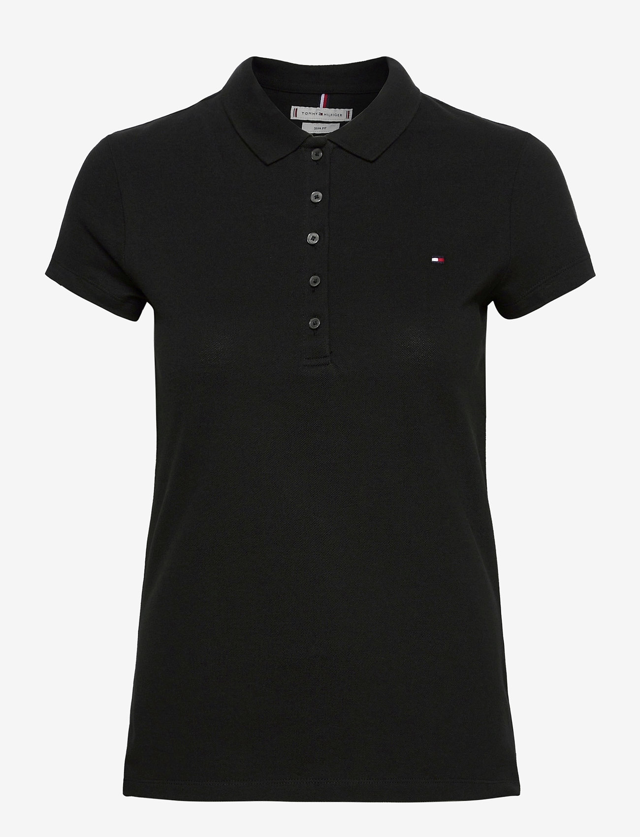 Tommy Hilfiger - HERITAGE SHORT SLEEVE SLIM POLO - polo's - masters black - 0