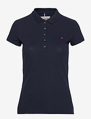 Tommy Hilfiger - HERITAGE SHORT SLEEVE SLIM POLO - polo's - midnight - 0