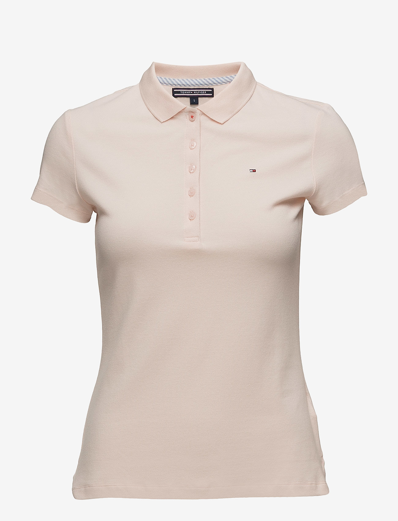 Tommy Hilfiger - NEW CHIARA STR PQ POLO SS - silver peony - 0