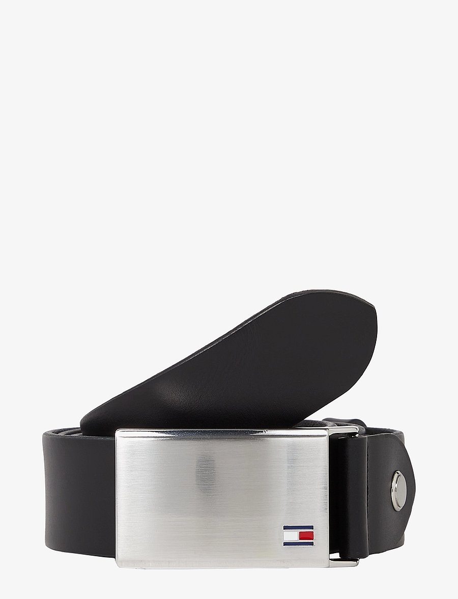 Tommy Hilfiger - TH PLAQUE BELT 3.5 ADJ - klassiset vyöt - black - 1