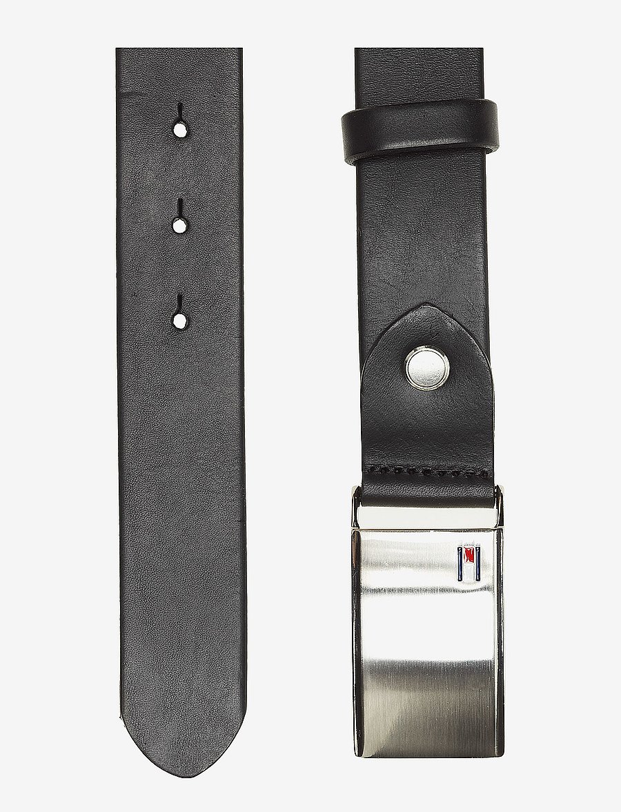 Tommy Hilfiger - TH PLAQUE BELT 3.5 ADJ - klassiset vyöt - black - 2