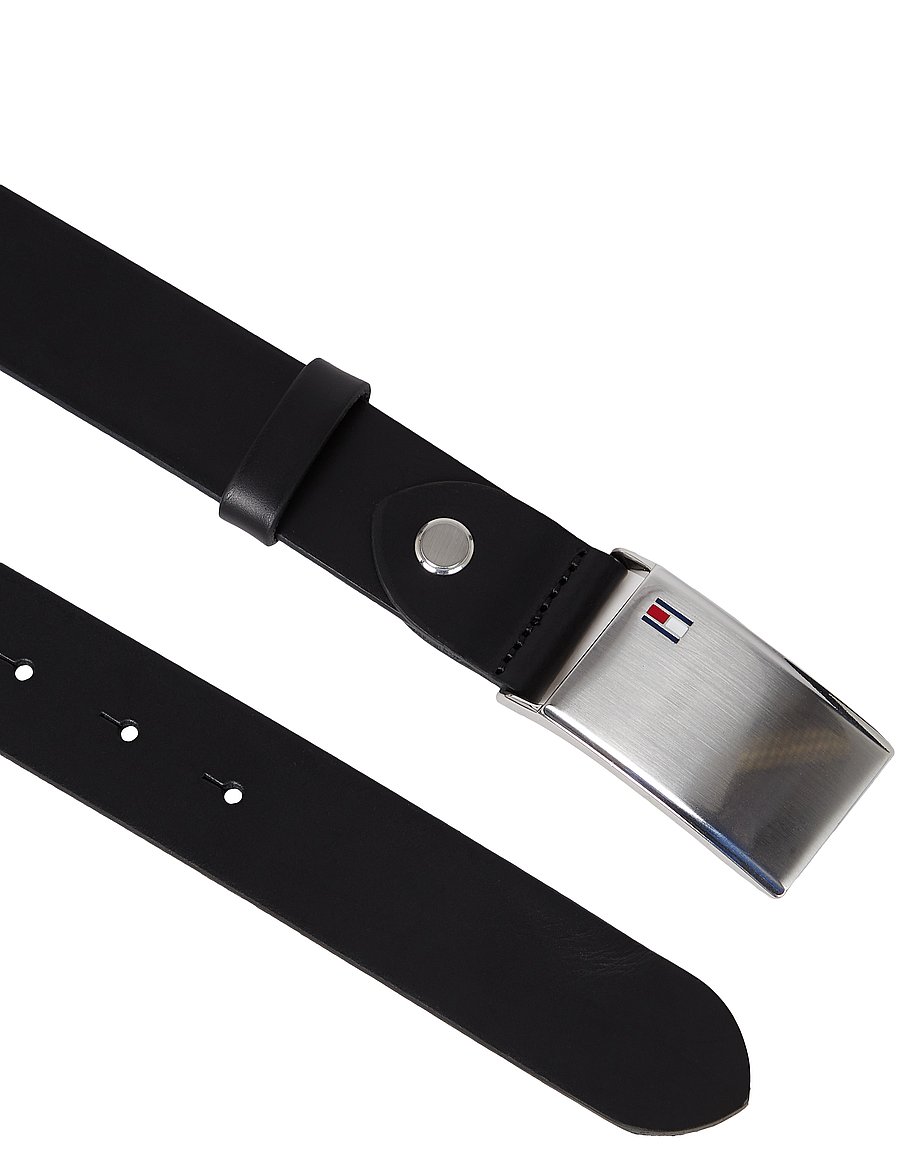 Tommy Hilfiger - TH PLAQUE BELT 3.5 ADJ - klassiset vyöt - black - 5