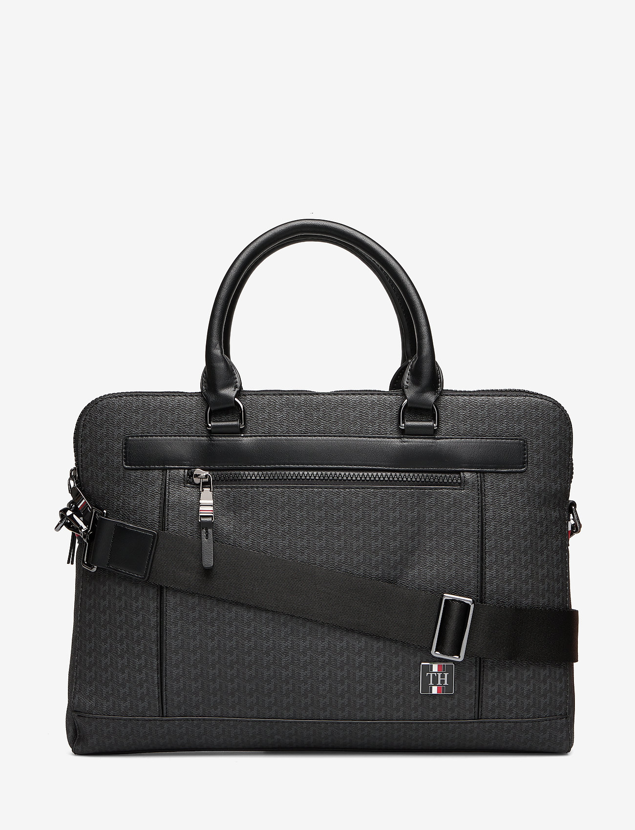 Tommy Hilfiger - COATED CANVAS SLIM M - black monogram - 0
