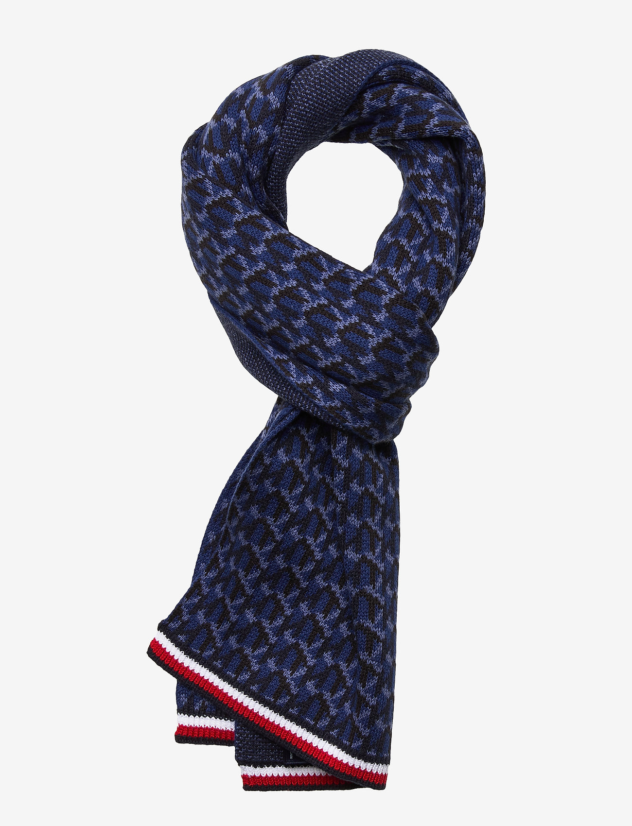 TH MONOGRAM KNIT SCA - BLUE MIX