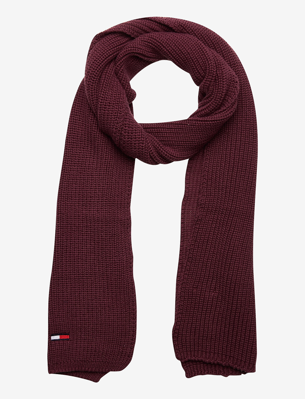 TJM BASIC FLAG RIB SCARF - BURGUNDY