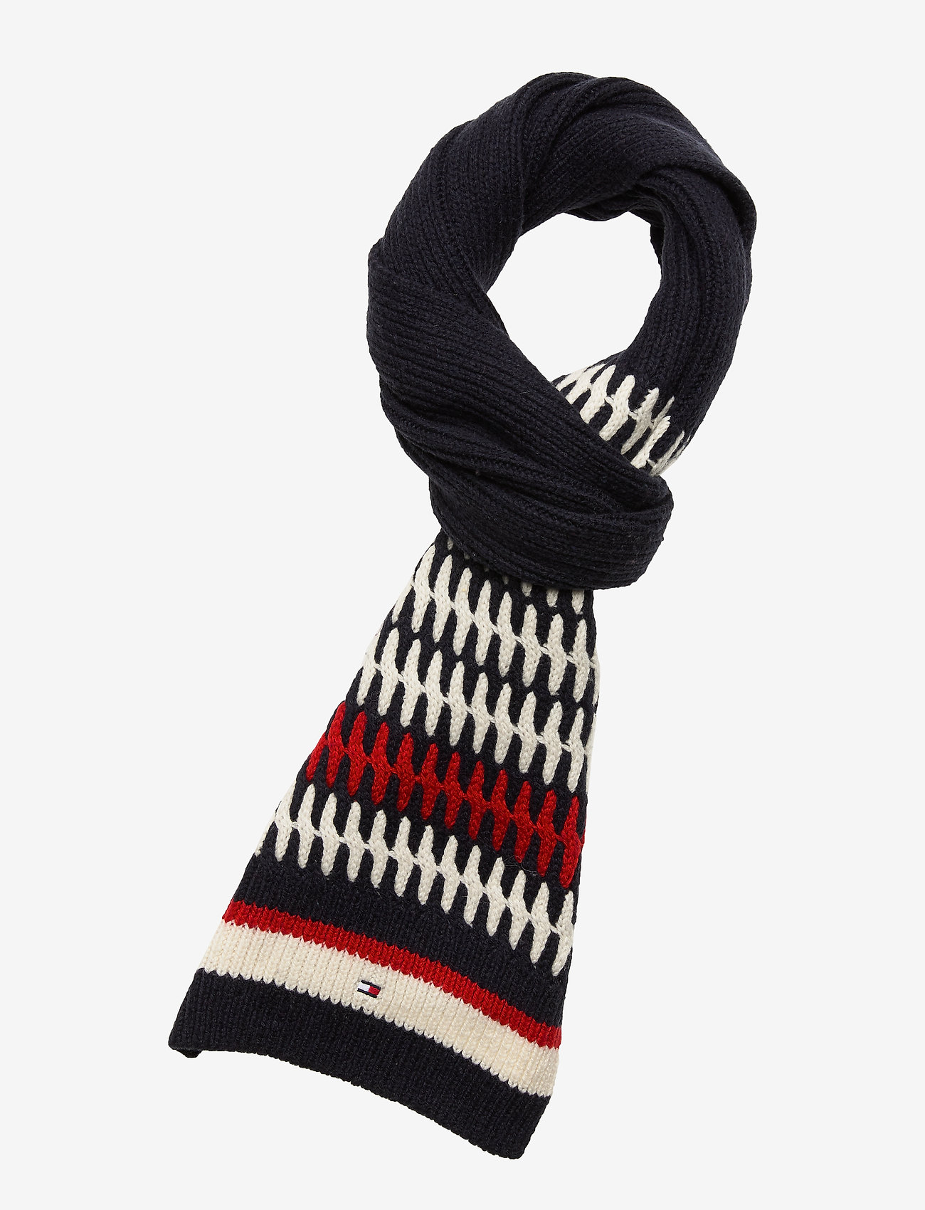 TAILORED CABLE SCARF - CORPORATE