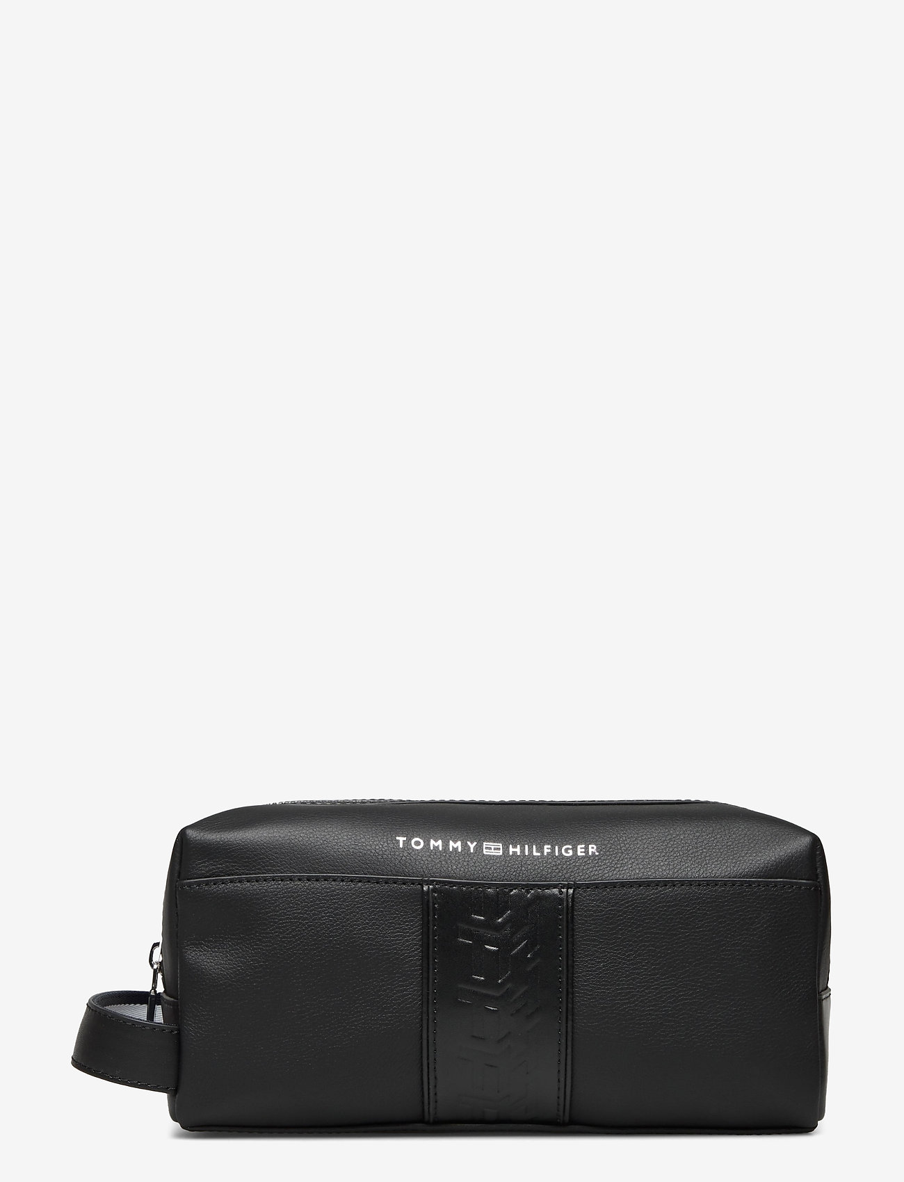 Tommy Hilfiger - LEATHER WASHBAG - black - 0
