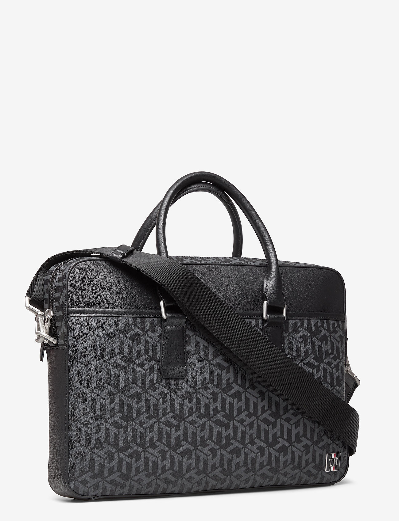 Tommy Hilfiger - COATED CANVAS  SLIM - black monogram - 2