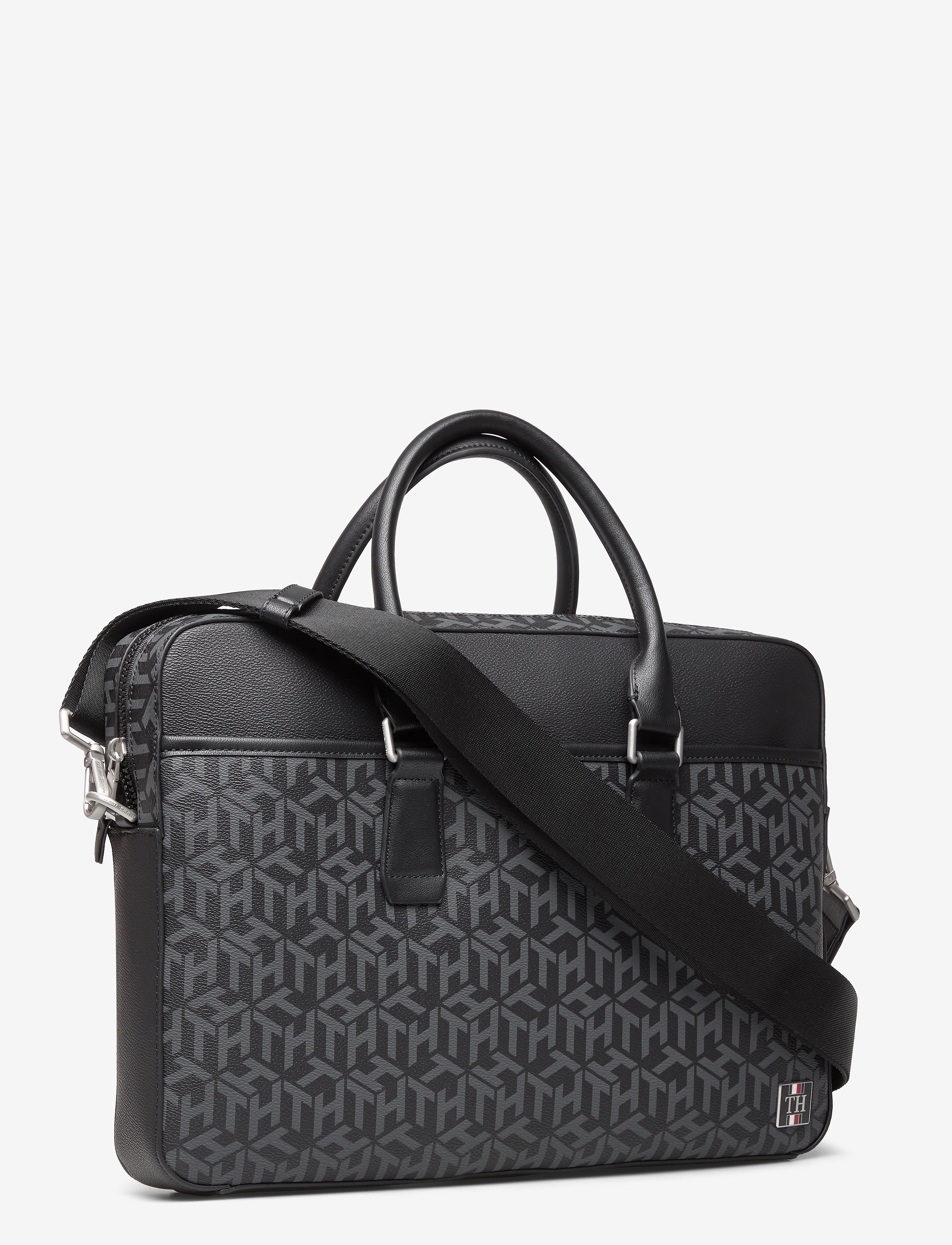 Tommy Hilfiger - COATED CANVAS  SLIM - black monogram - 2