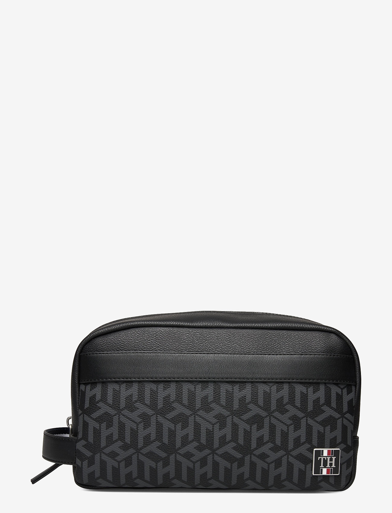 Tommy Hilfiger - COATED CANVAS WASHBAG - black monogram - 0