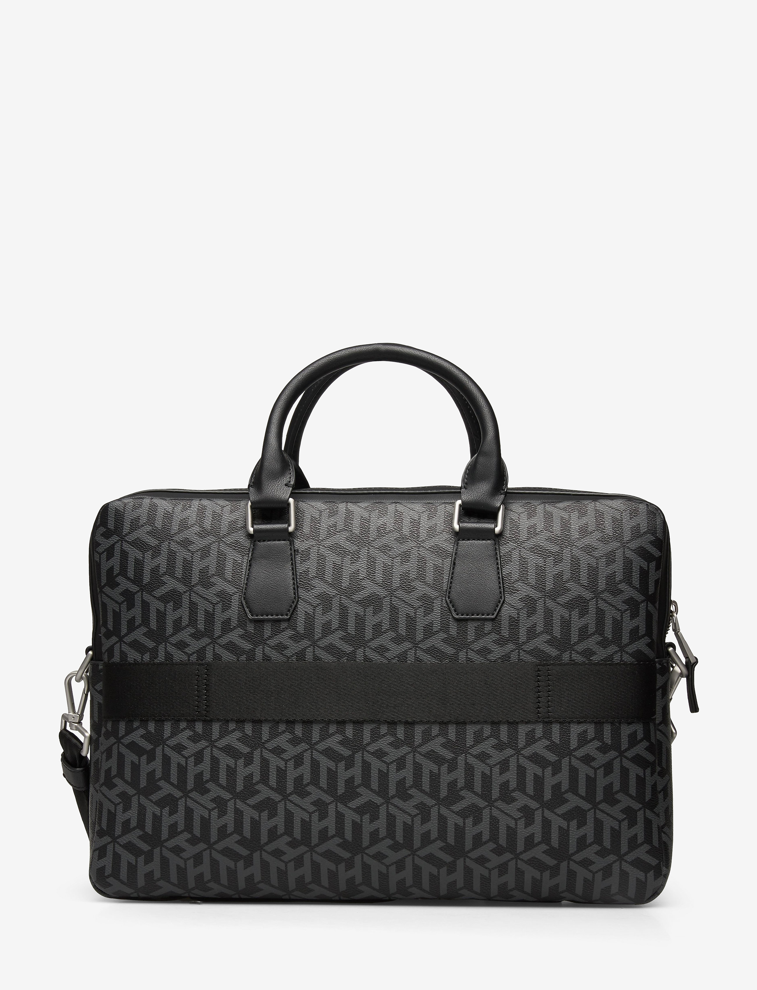 Tommy Hilfiger - TH MODERN CC SLIM COMPUTER BAG - black monogram - 1