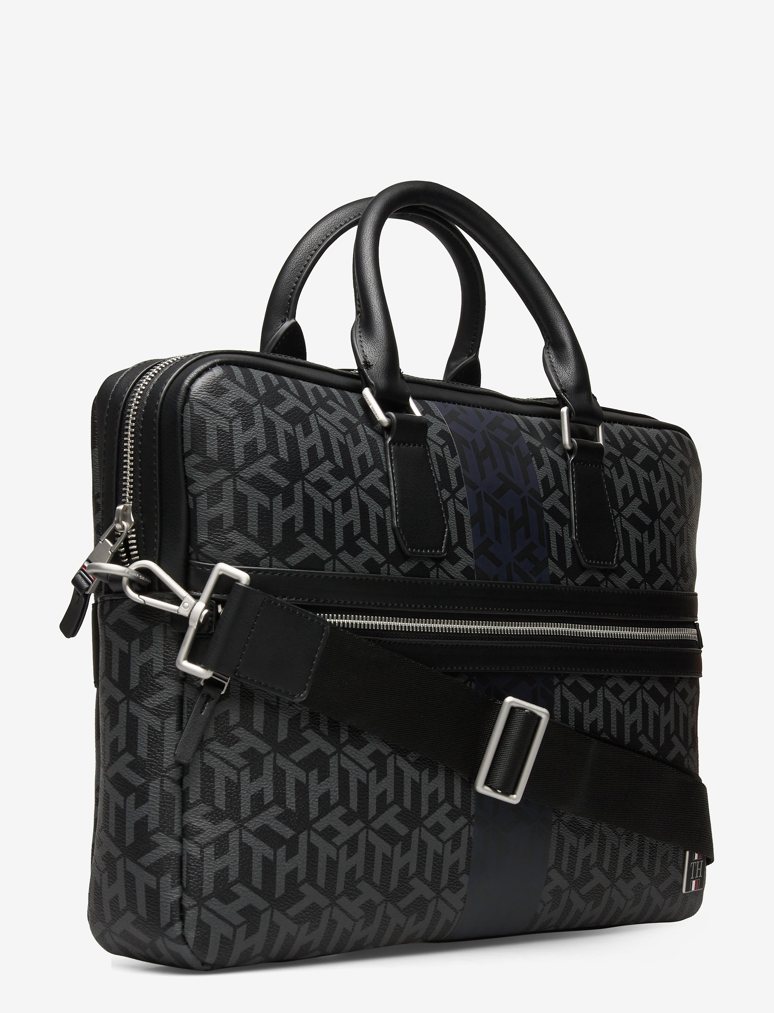 Tommy Hilfiger - TH MODERN CC SLIM COMPUTER BAG - black monogram - 2