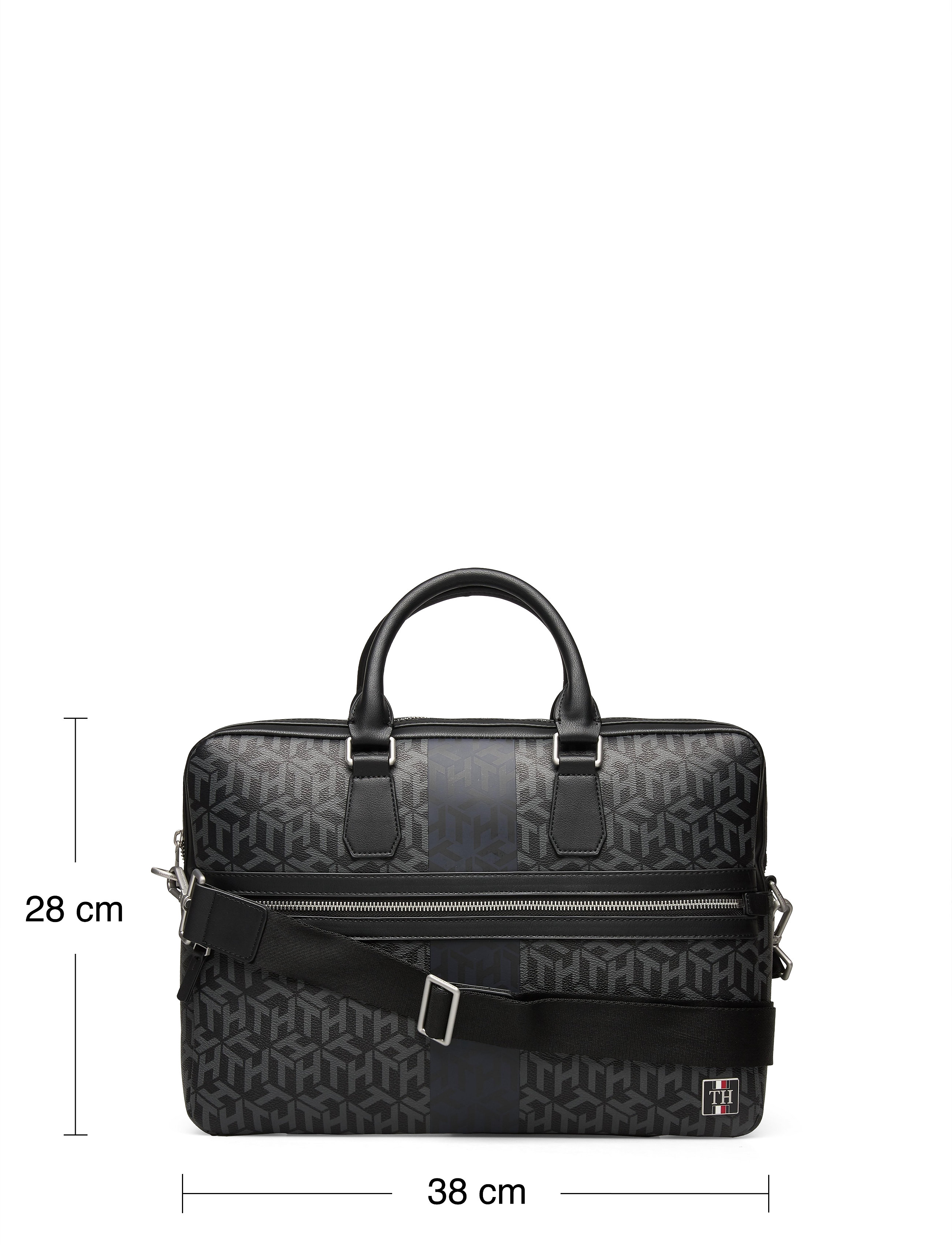 Tommy Hilfiger - TH MODERN CC SLIM COMPUTER BAG - black monogram - 5