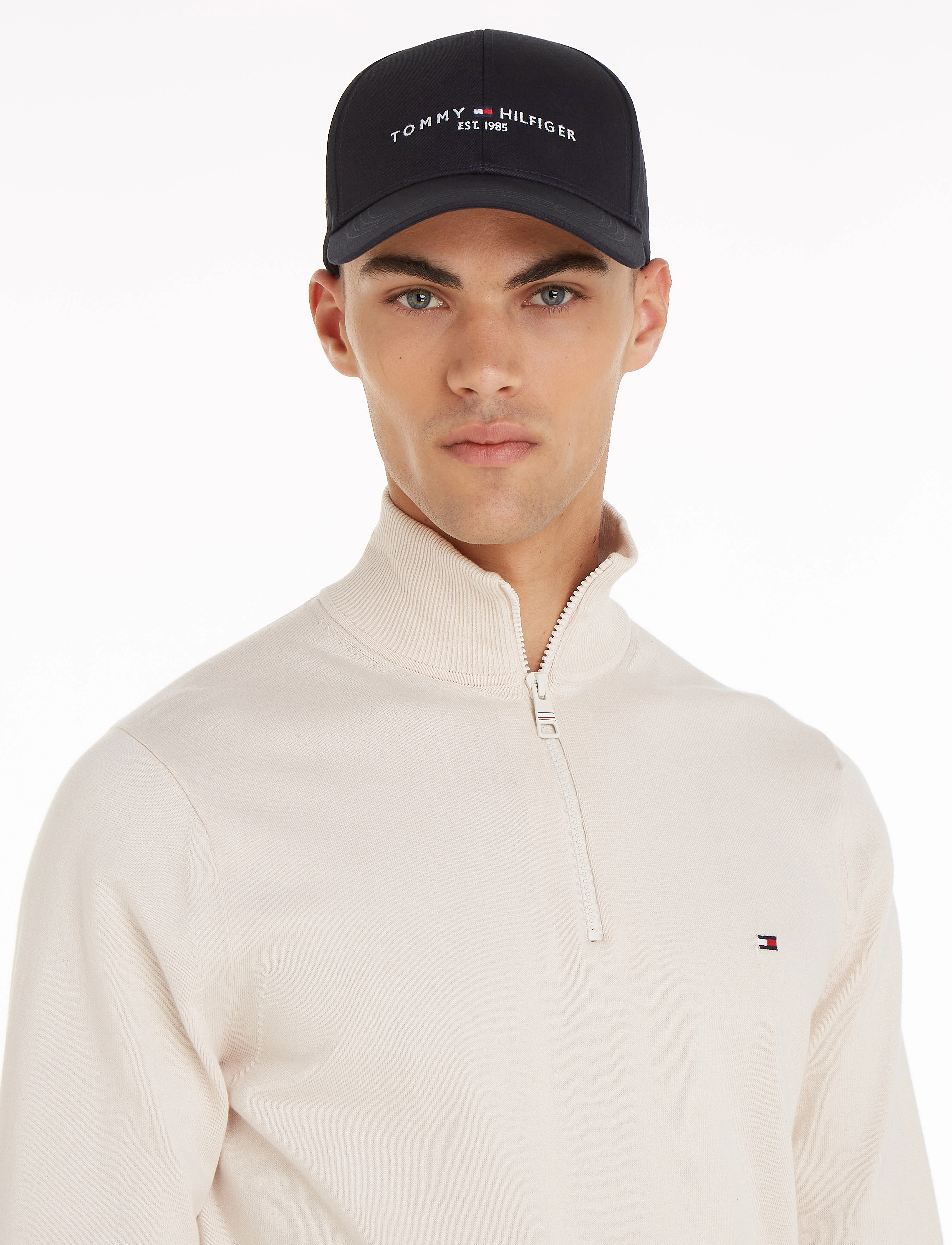 Tommy Hilfiger Th Established Cap, Mænd, Baseball Cap, Sort, Str: ONE SIZE