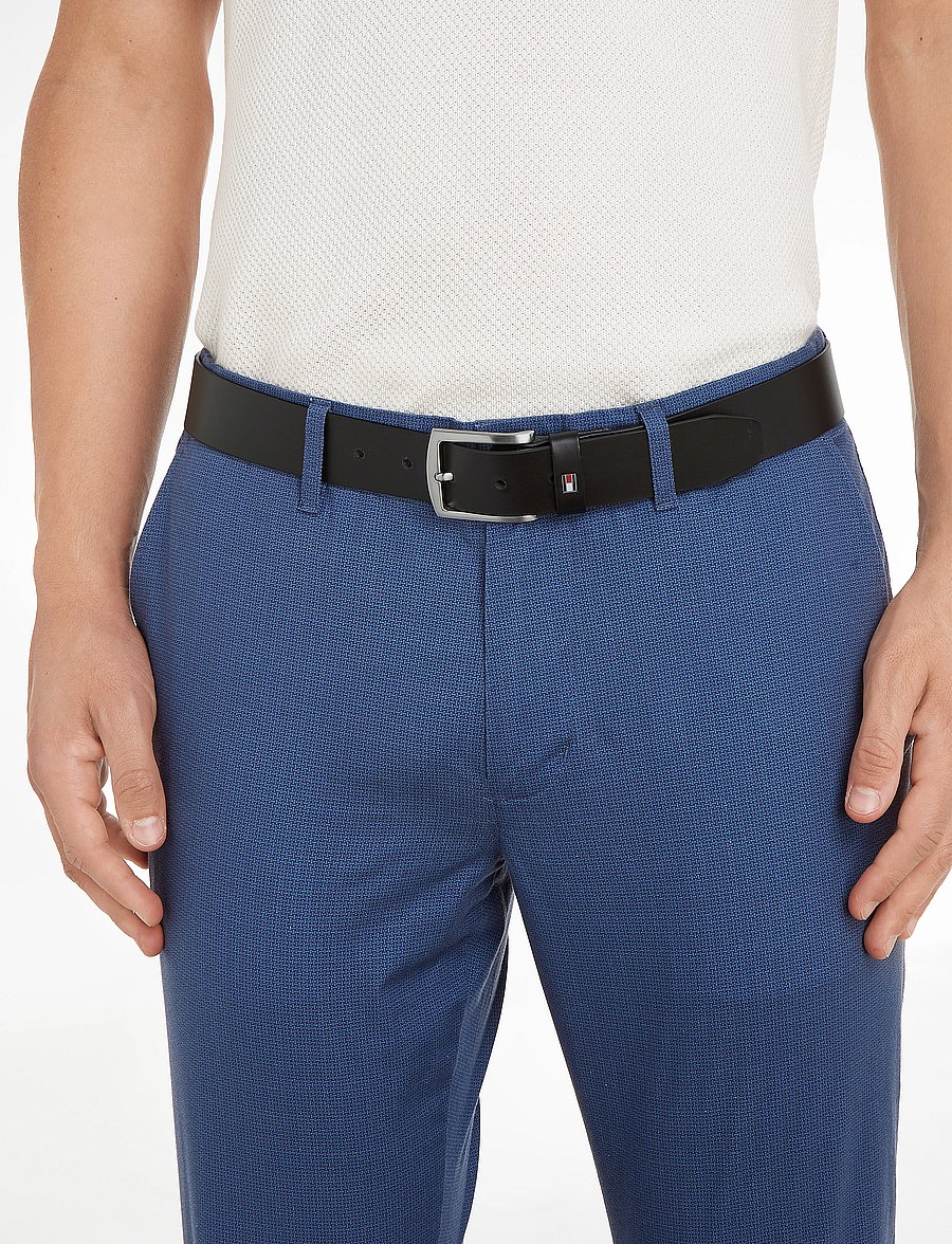 Tommy Hilfiger - NEW DENTON 3.5 BELT - klasiskās jostas - black - 0