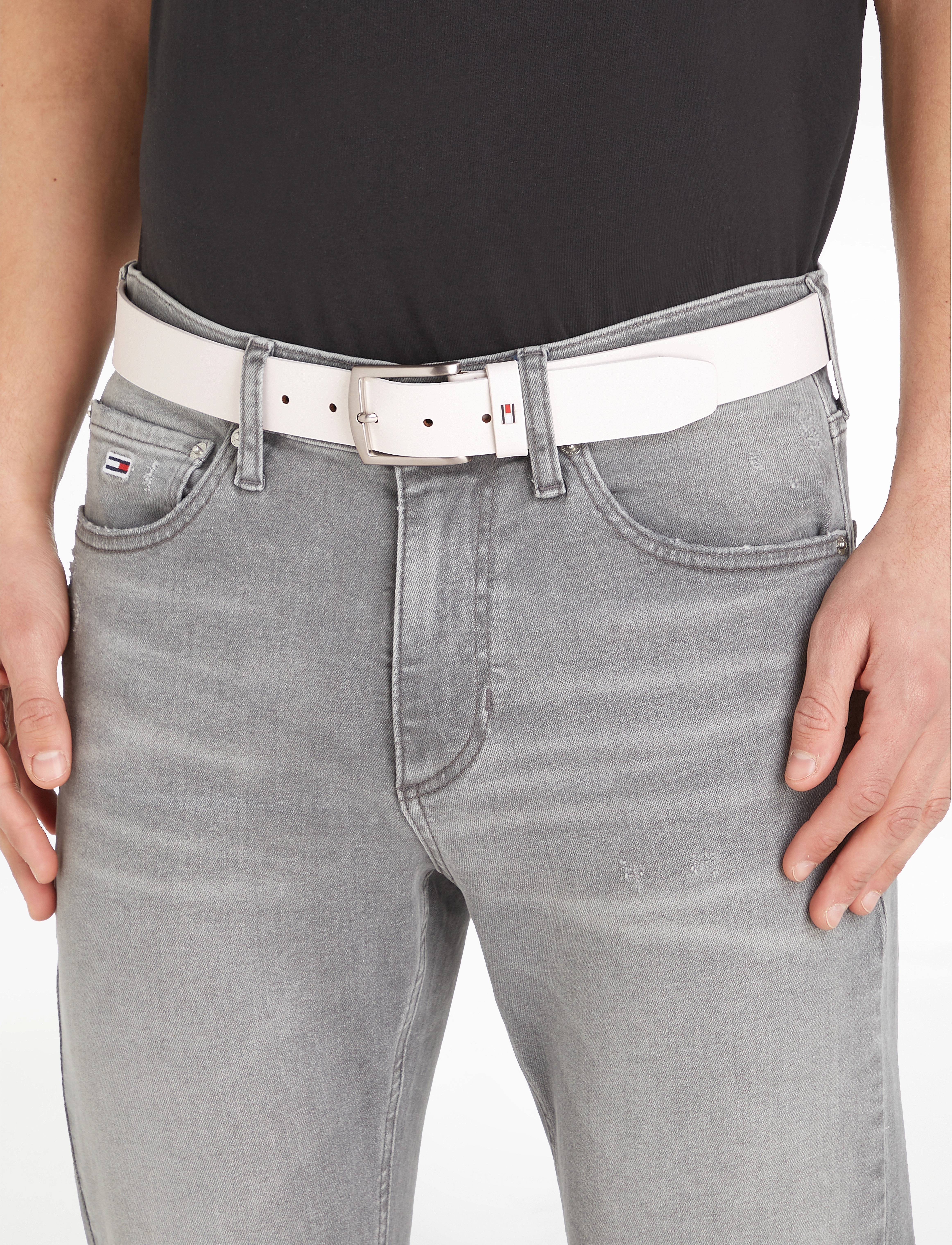 Tommy Hilfiger NEW DENTON 3.5 BELT - Bälten - OPTIC WHITE / white