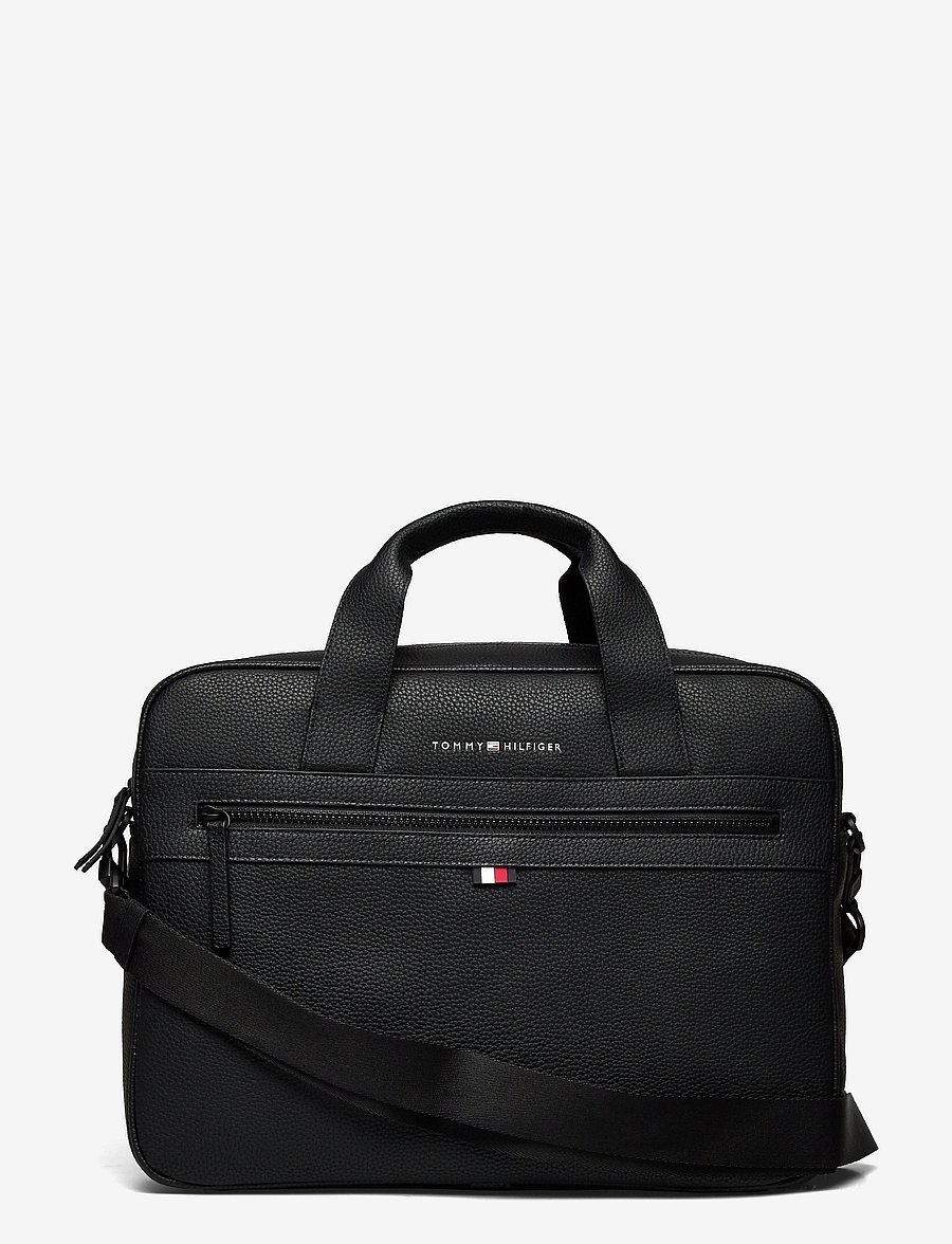 Tommy Hilfiger - ESSENTIAL PU COMPUTER BAG - prekės kiekvienai progai - black - 0