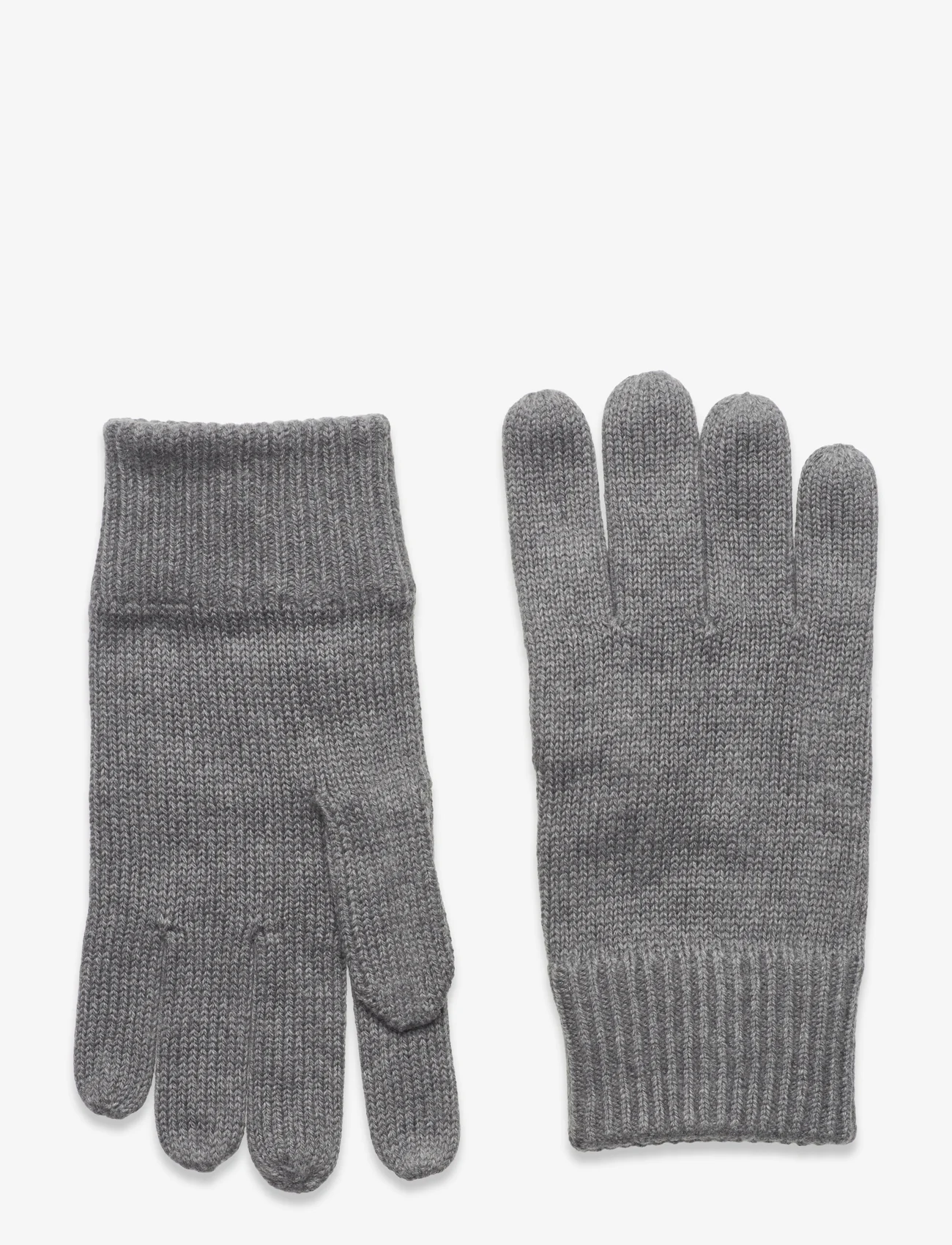 Tommy Hilfiger - ESSENTIAL FLAG KNITTED GLOVES - birthday gifts - mid grey heather - 0
