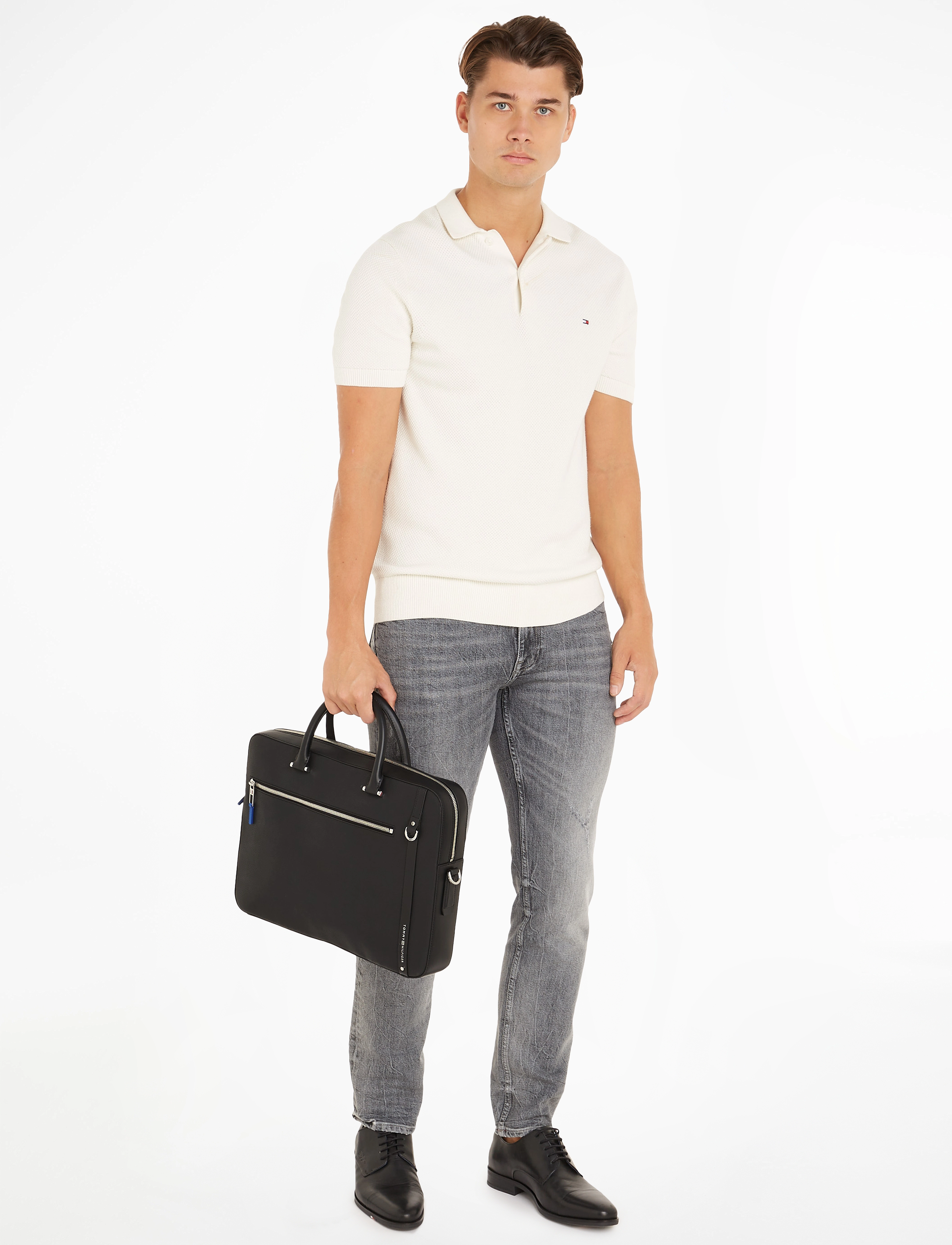 Tommy Hilfiger - TH BUS LEATHER SLIM COMPUTER - black - 1