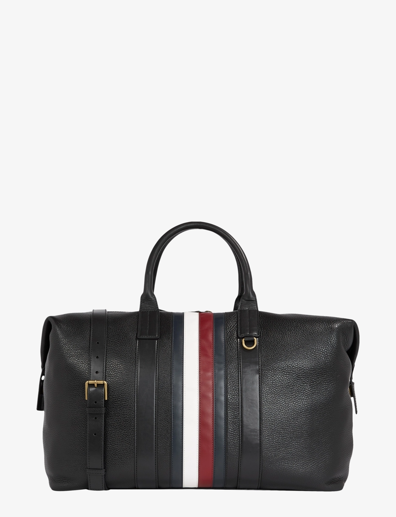 TH PREMIUM LEATHER DUFFLE - BLACK