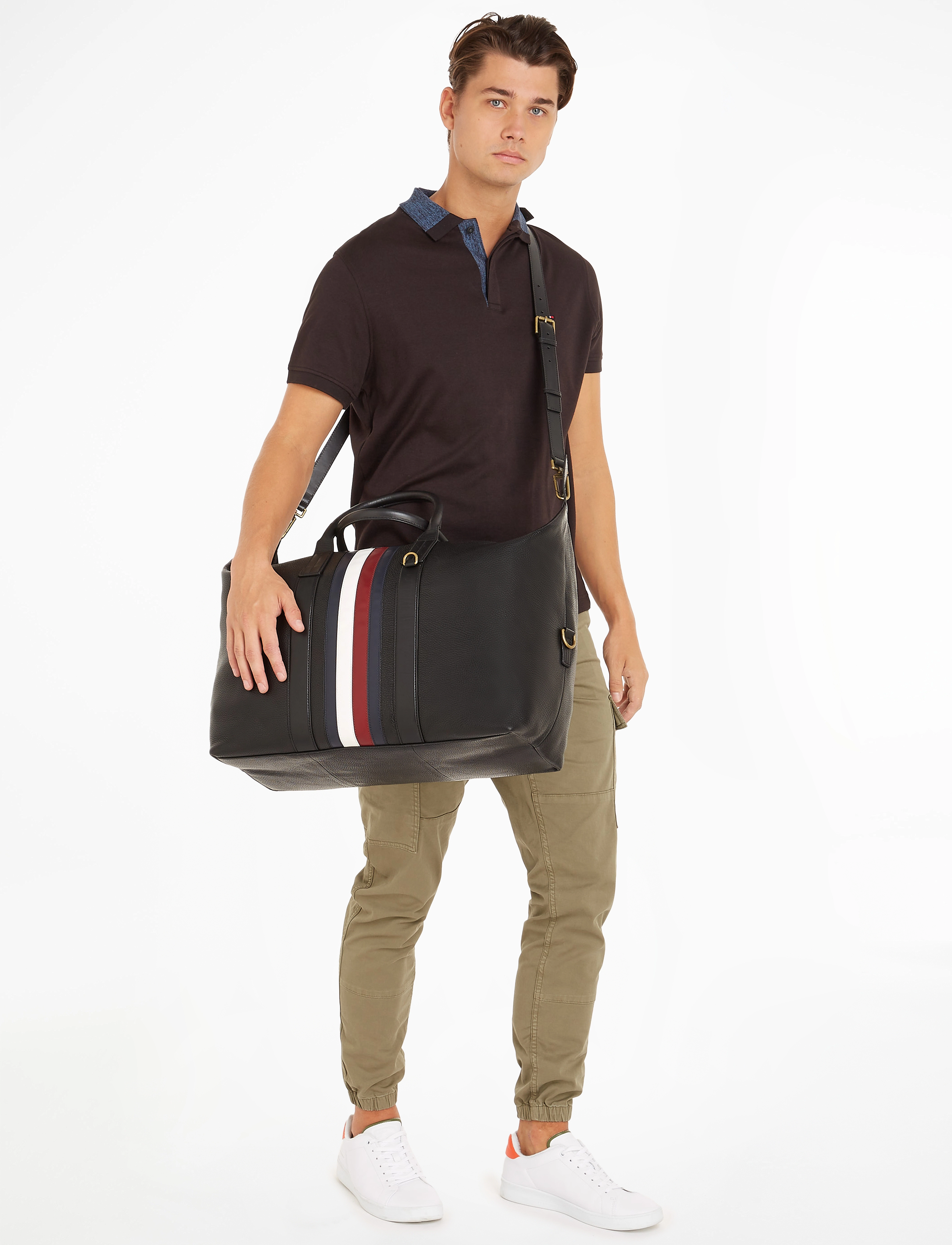 Tommy Hilfiger - TH PREMIUM LEATHER DUFFLE - black - 1