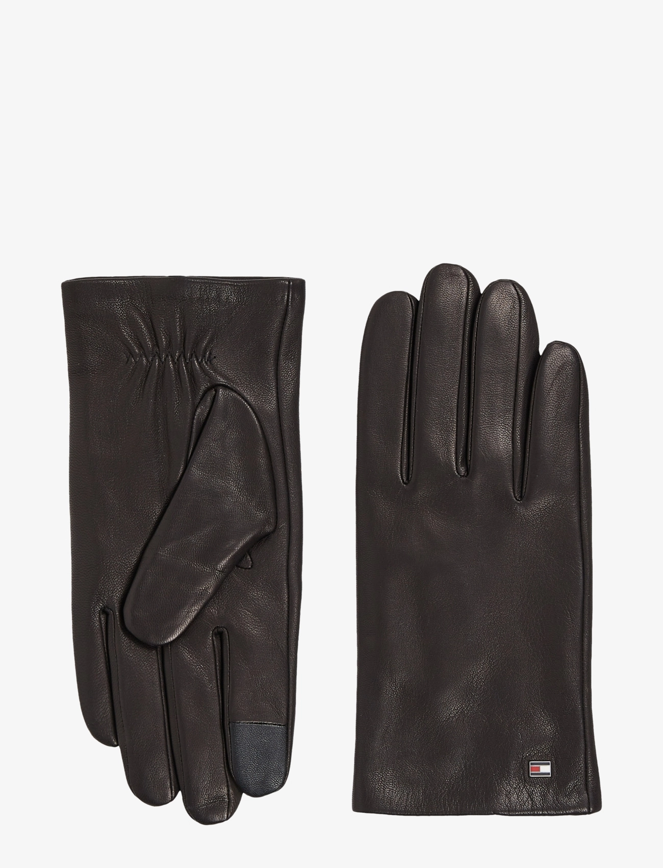 Tommy Hilfiger ESSENTIAL FLAG LEATHER GLOVES - Handschuhe - BLACK / black