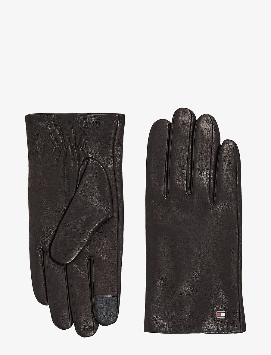 Tommy Hilfiger - ESSENTIAL FLAG LEATHER GLOVES - nach anlass kaufen - black - 1