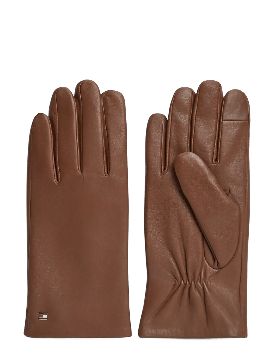 Tommy Hilfiger - ESSENTIAL FLAG LEATHER GLOVES - nach anlass kaufen - winter cognac - 0