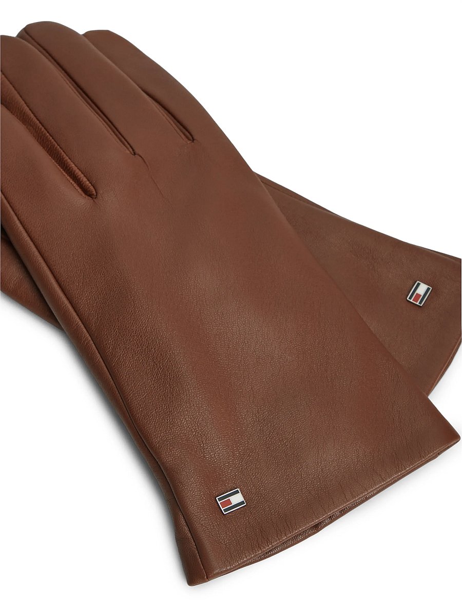 Tommy Hilfiger - ESSENTIAL FLAG LEATHER GLOVES - nach anlass kaufen - winter cognac - 2
