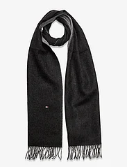 Tommy Hilfiger - TH CASHMERE PLAQUE SCARF - winter scarves - black - 0