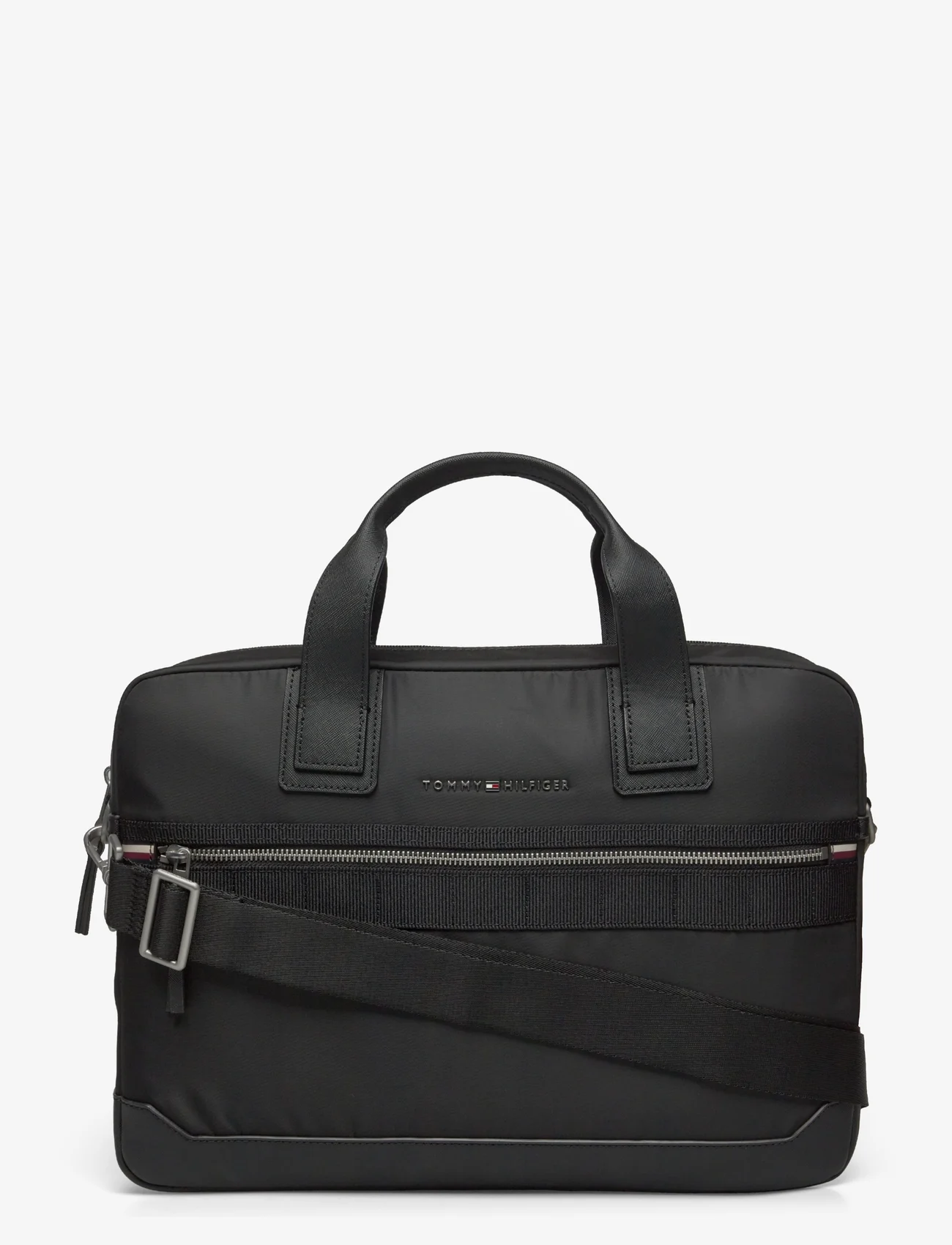 Tommy Hilfiger - TH ELEVATED NYLON COMPUTER BAG - laptop bags - black - 0