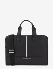 Tommy Hilfiger - TH CENTRAL SLIM COMPUTER BAG - laptop bags - black - 0