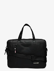 Tommy Hilfiger - TH PIQUE SLIM COMPUTER BAG - laptop bags - black - 0