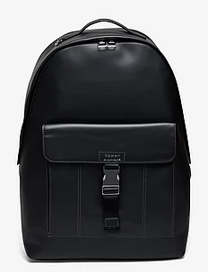 TH SPW LEATHER BACKPACK, Tommy Hilfiger