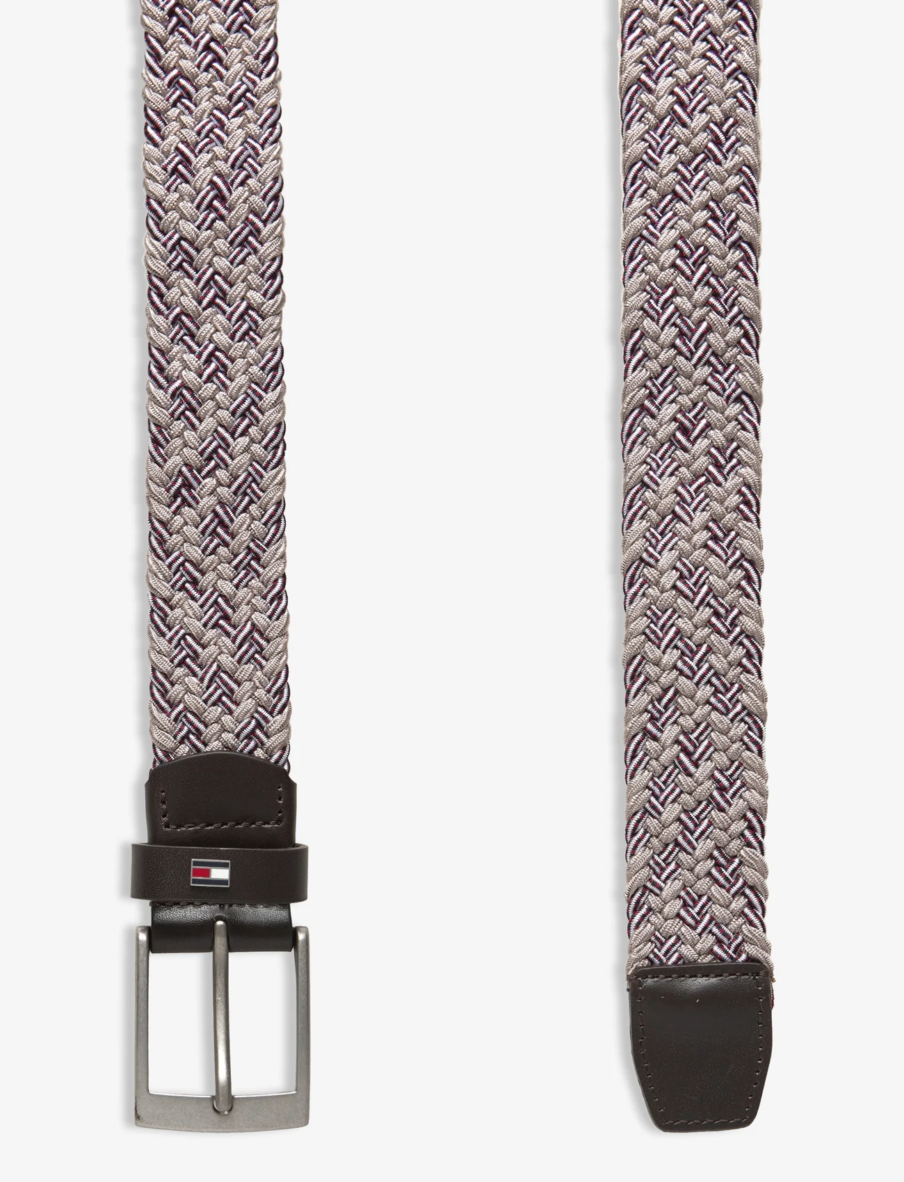 Tommy Hilfiger - ADAN 3.5 ELASTIC - braided belts - smooth taupe / white - 1