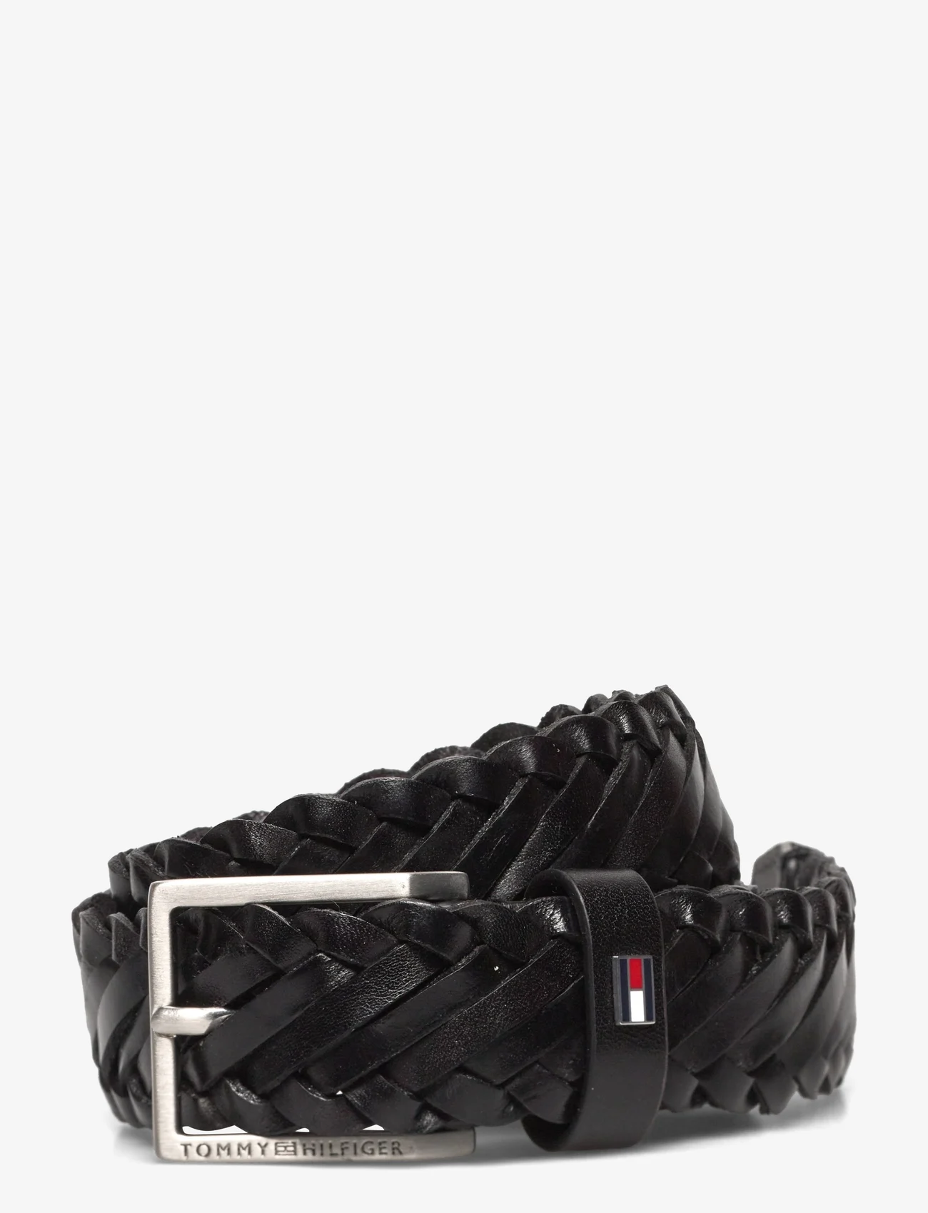 Tommy Hilfiger - OLIVER 3.0 LEATHER BRAID DC - braided belts - black - 0