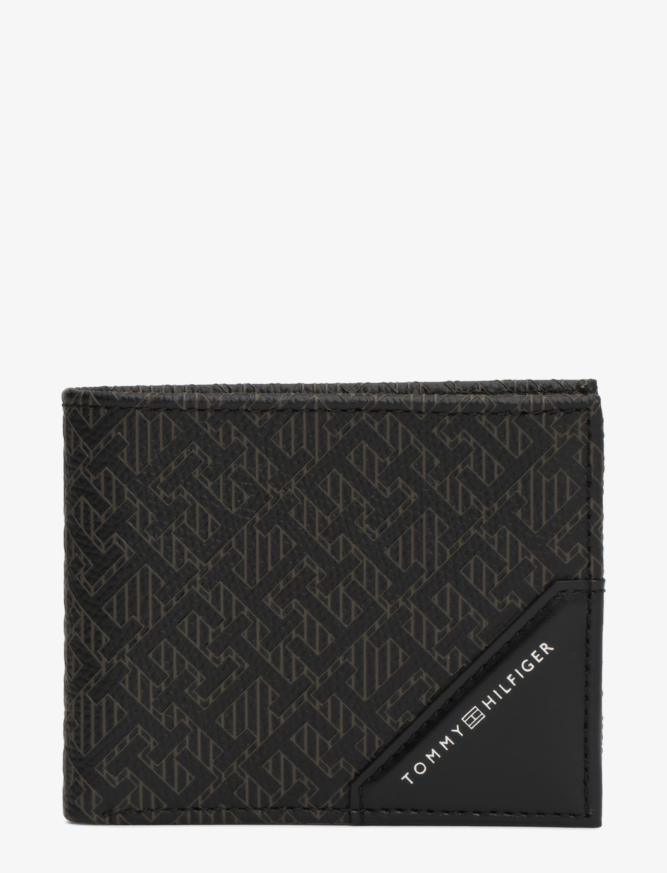 TH MONOGRAM MINI WALLET - BLACK