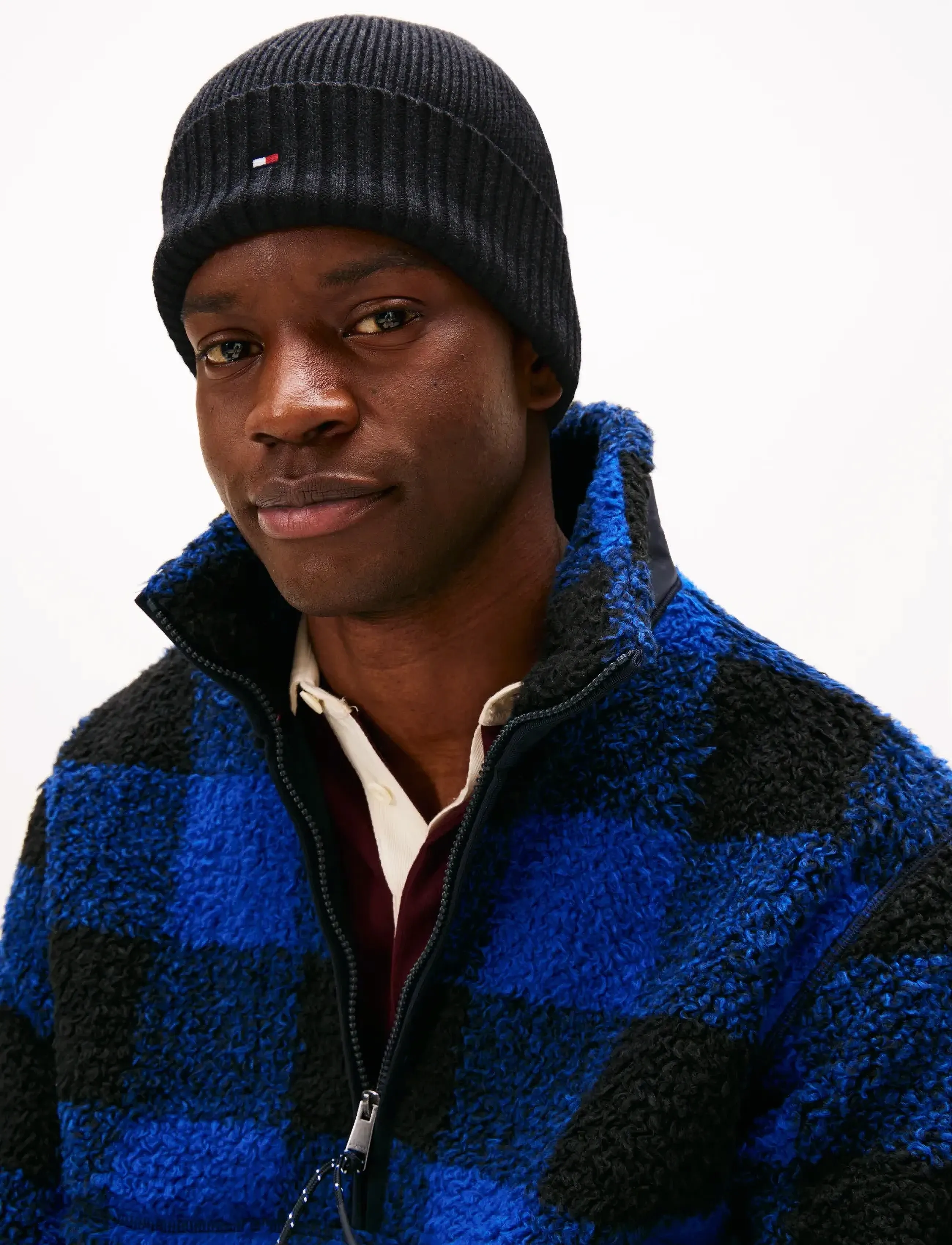 Tommy Hilfiger TH FLAG PIMA COTTON BEANIE - Tommy Hilfiger - CHARCOAL GRAY / grey