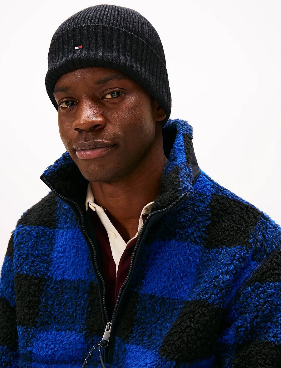 Tommy Hilfiger - TH FLAG PIMA COTTON BEANIE - osta olukorra järgi - charcoal gray - 0