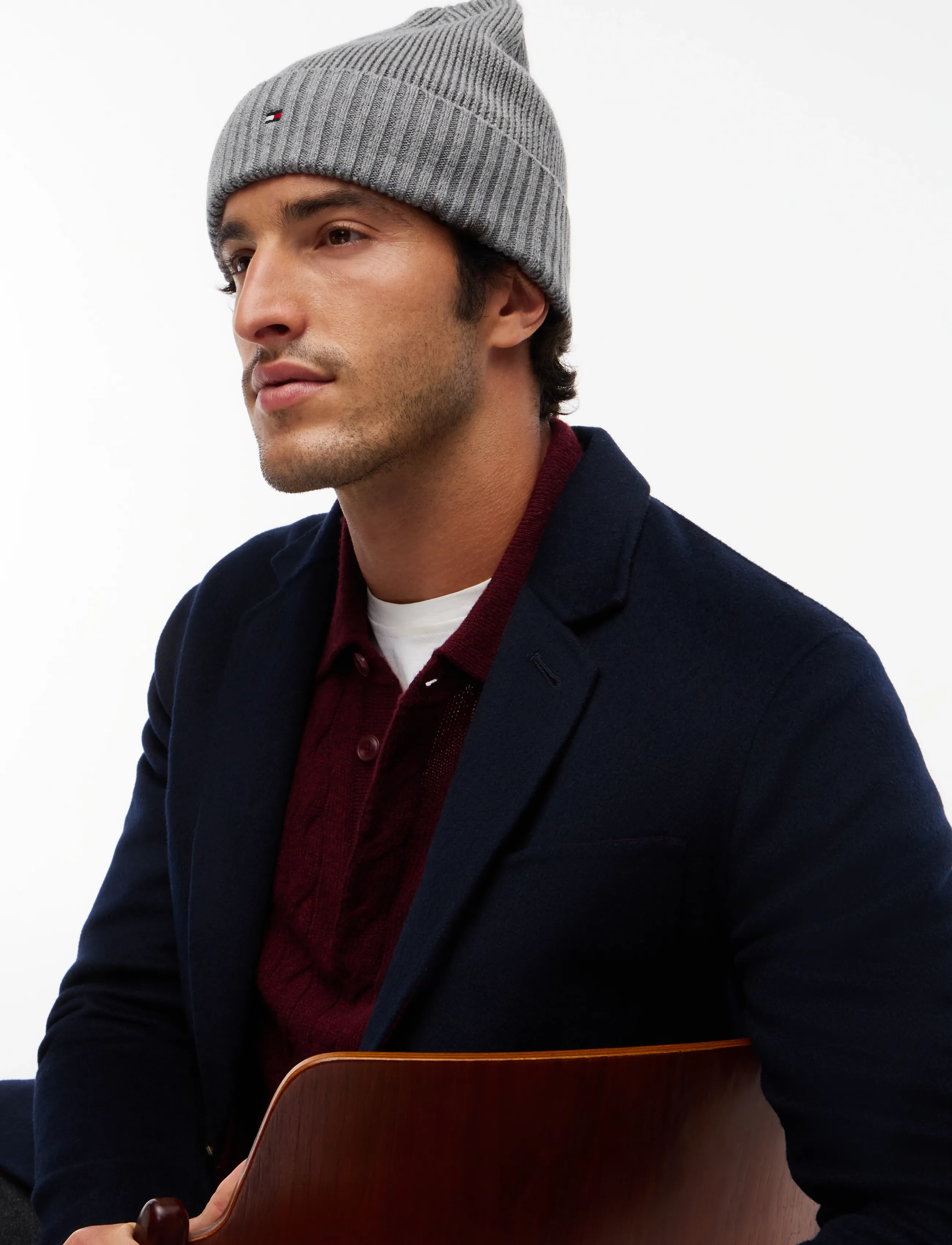 Tommy Hilfiger - TH FLAG PIMA COTTON BEANIE - osta olukorra järgi - medium grey heather - 2