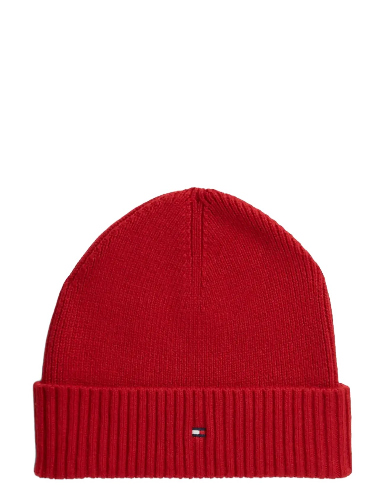 Tommy Hilfiger TH FLAG PIMA COTTON BEANIE - Mützen - MEDIUM RED / red