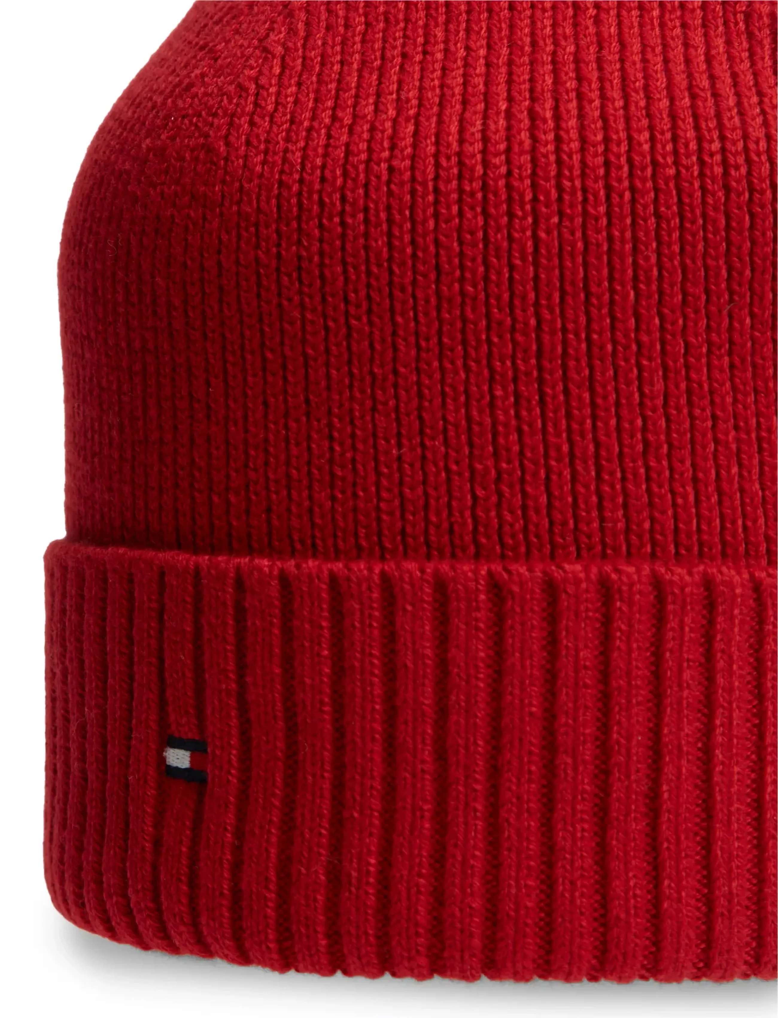 Tommy Hilfiger - TH FLAG PIMA COTTON BEANIE - nach anlass kaufen - medium red - 3