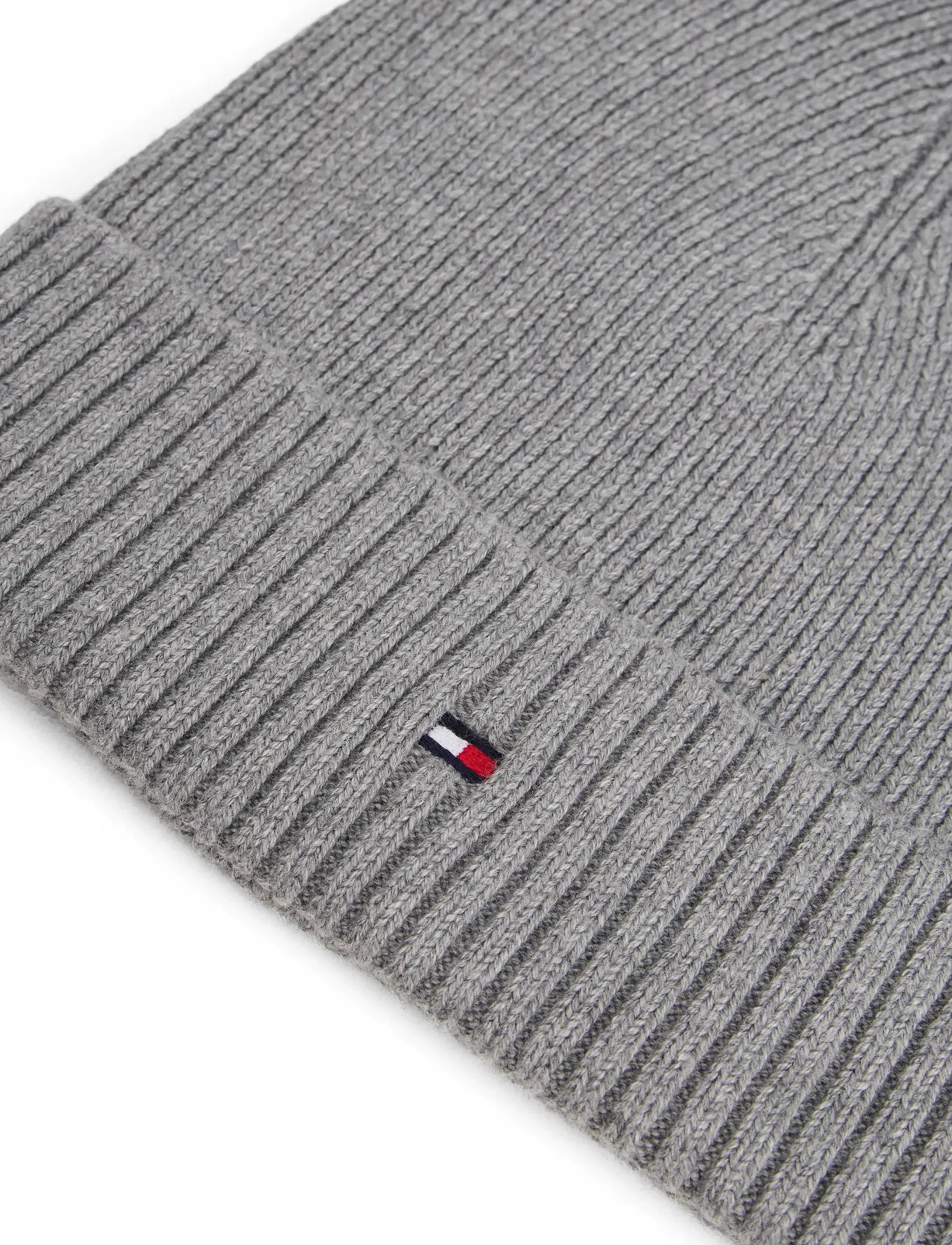 Tommy Hilfiger - TH FLAG PIMA COTTON BEANIE - mid grey heather - 3