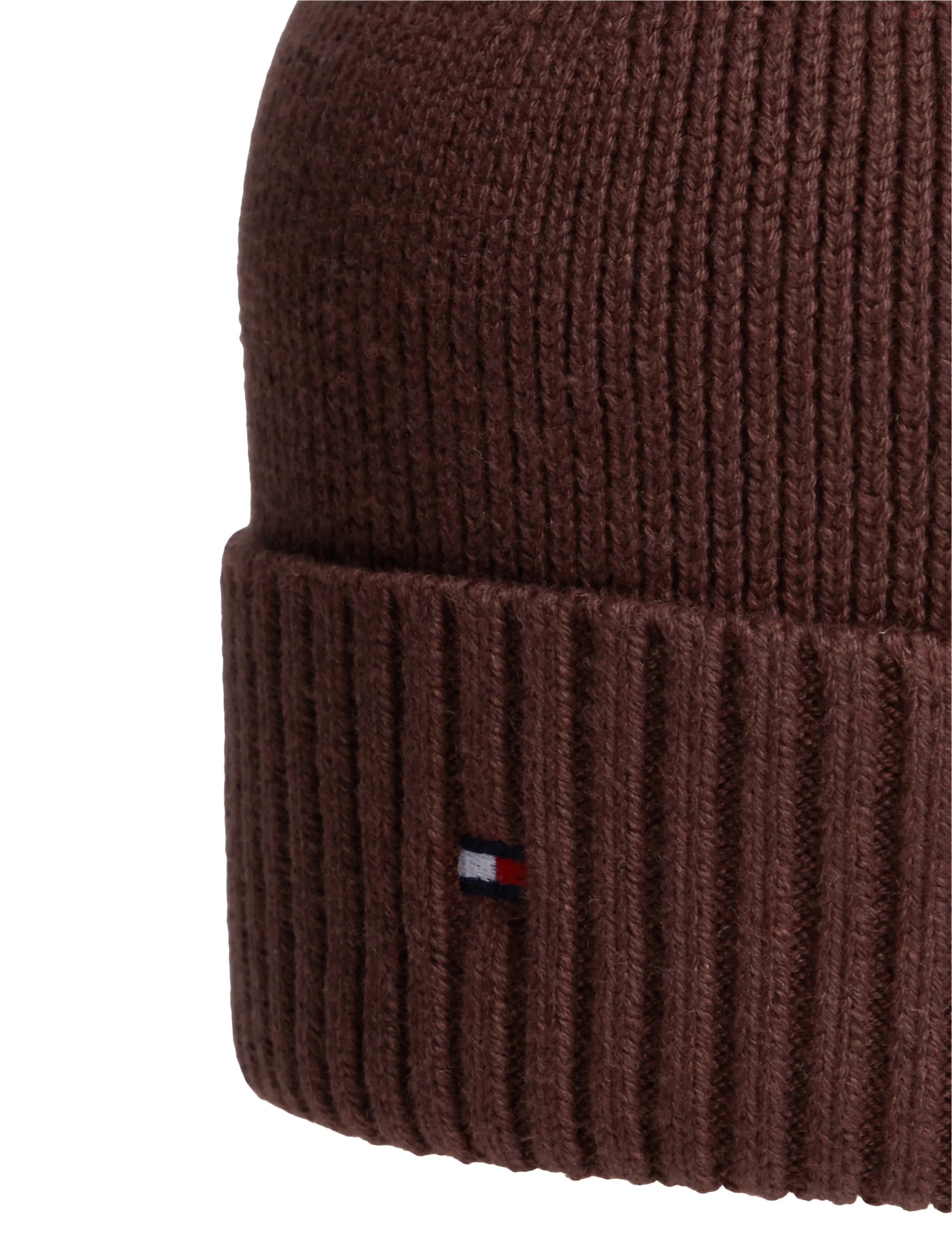 Tommy Hilfiger - TH FLAG PIMA COTTON BEANIE - red wine melange - 3