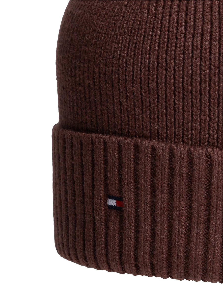 Tommy Hilfiger - TH FLAG PIMA COTTON BEANIE - osta olukorra järgi - red wine melange - 3