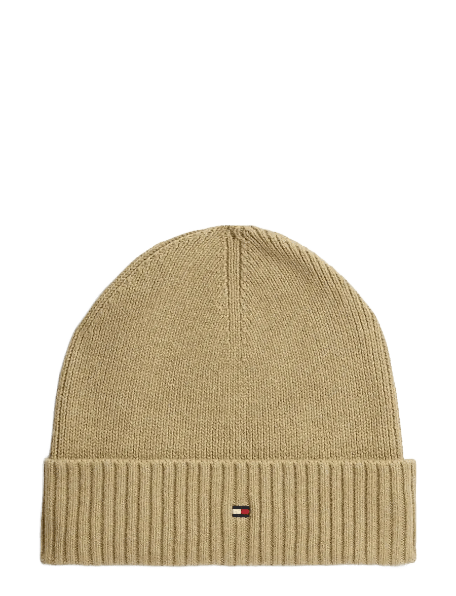 Tommy Hilfiger - TH FLAG PIMA COTTON BEANIE - nach anlass kaufen - safari canvas melange - 0
