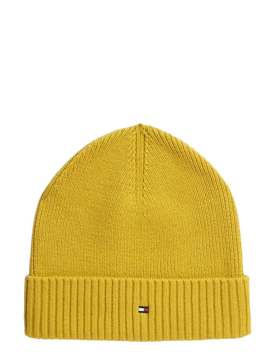 Tommy Hilfiger - TH FLAG PIMA COTTON BEANIE - nach anlass kaufen - saffron yellow - 0